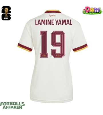 Spanien Lamine Yamal #19 Bortatröja Kvinnor VM 2026 Kortärmad